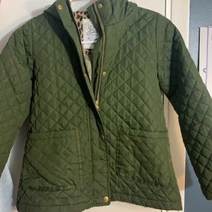 Girls JCrew Hunter green coat